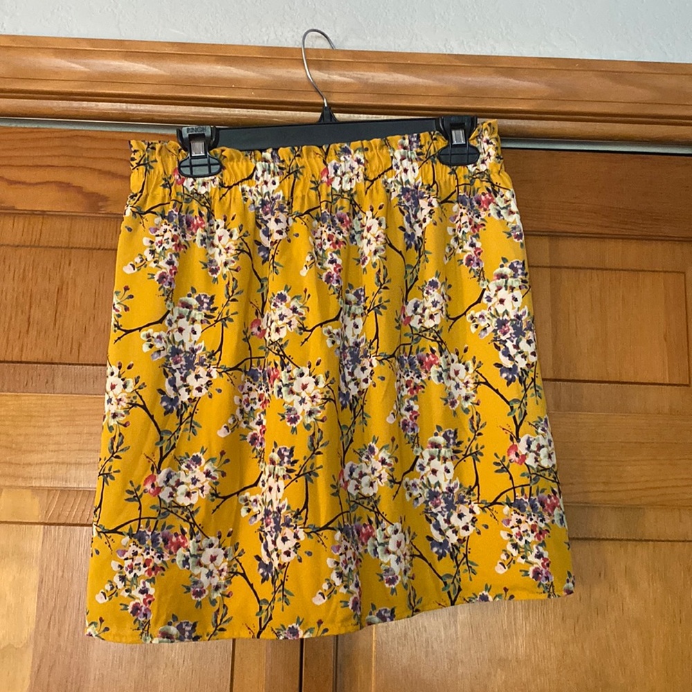 Francescas Yellow Floral Skirt